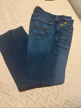 Ariat Men's Dark Blue Straight-Leg Jeans 34/32